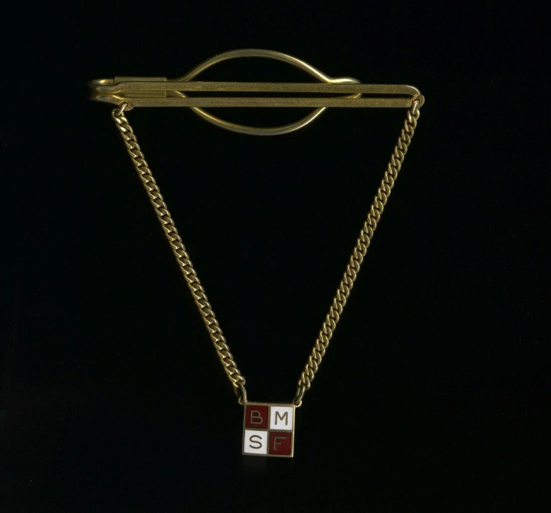 10K Solid & 12K 1/20 Yellow Gold filled 7.83 Gram 75mm Tie Holder Keeper Pin *LP