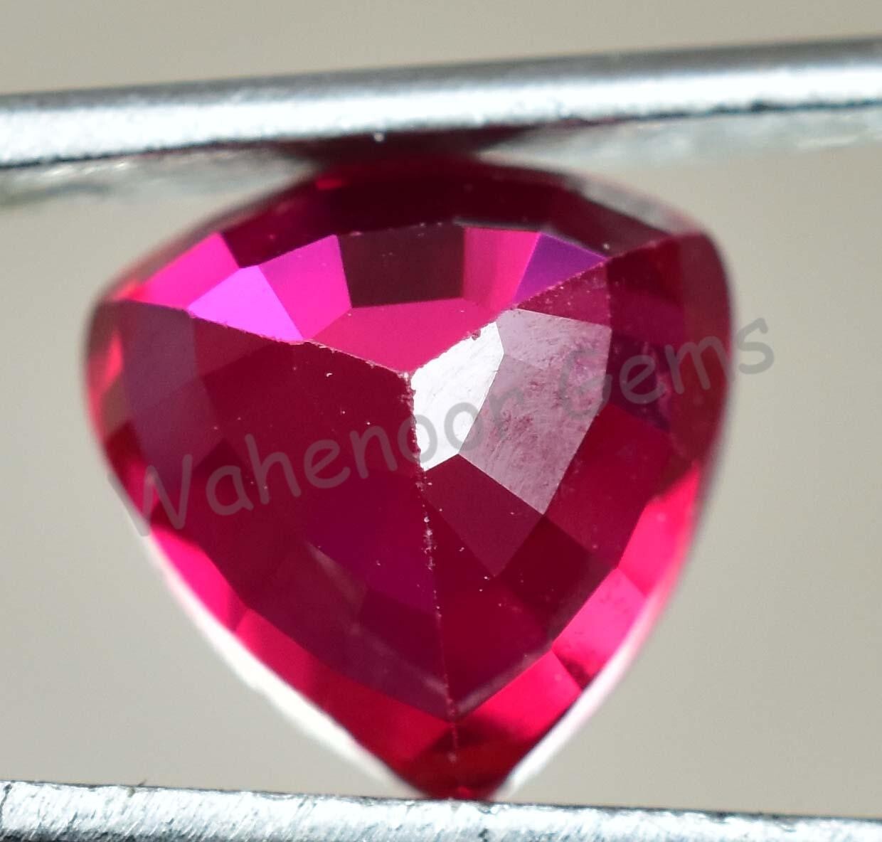 6.70 Ct Natural Blood Red Ruby Trillion Certified Mozambique Stunning Gemstone