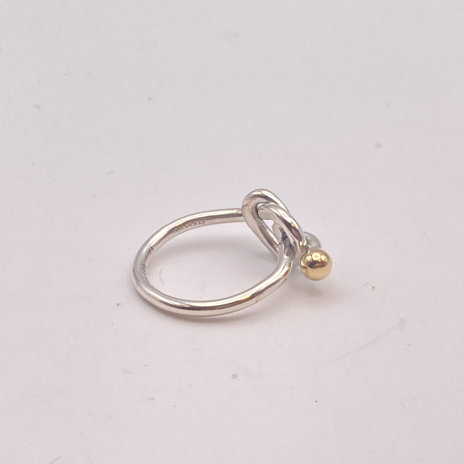 Tiffany & Co. Love Knot Ring Size 6 Gold Silver 3.1g