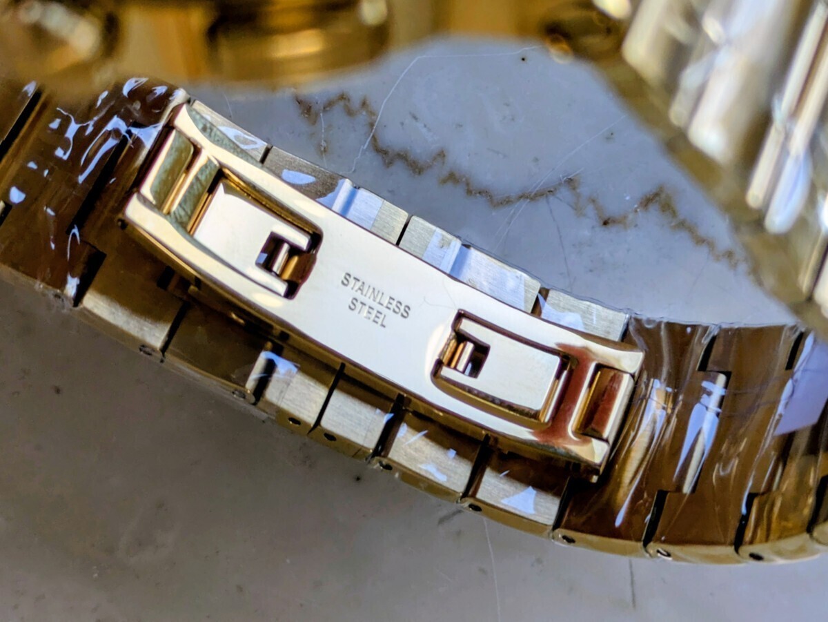 [B1P] VERSACE Greca Logo Chrono VEZ900421 Gold Chronograph Watch [k7n]
