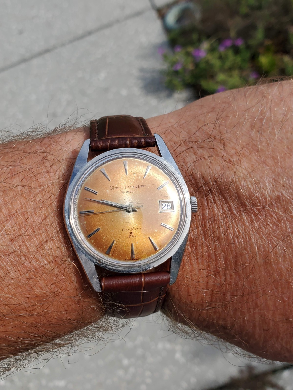 Vintage 1950’s GIRARD PERREGAUX Gyromatic – Firestone 39 jewels Calibre 32