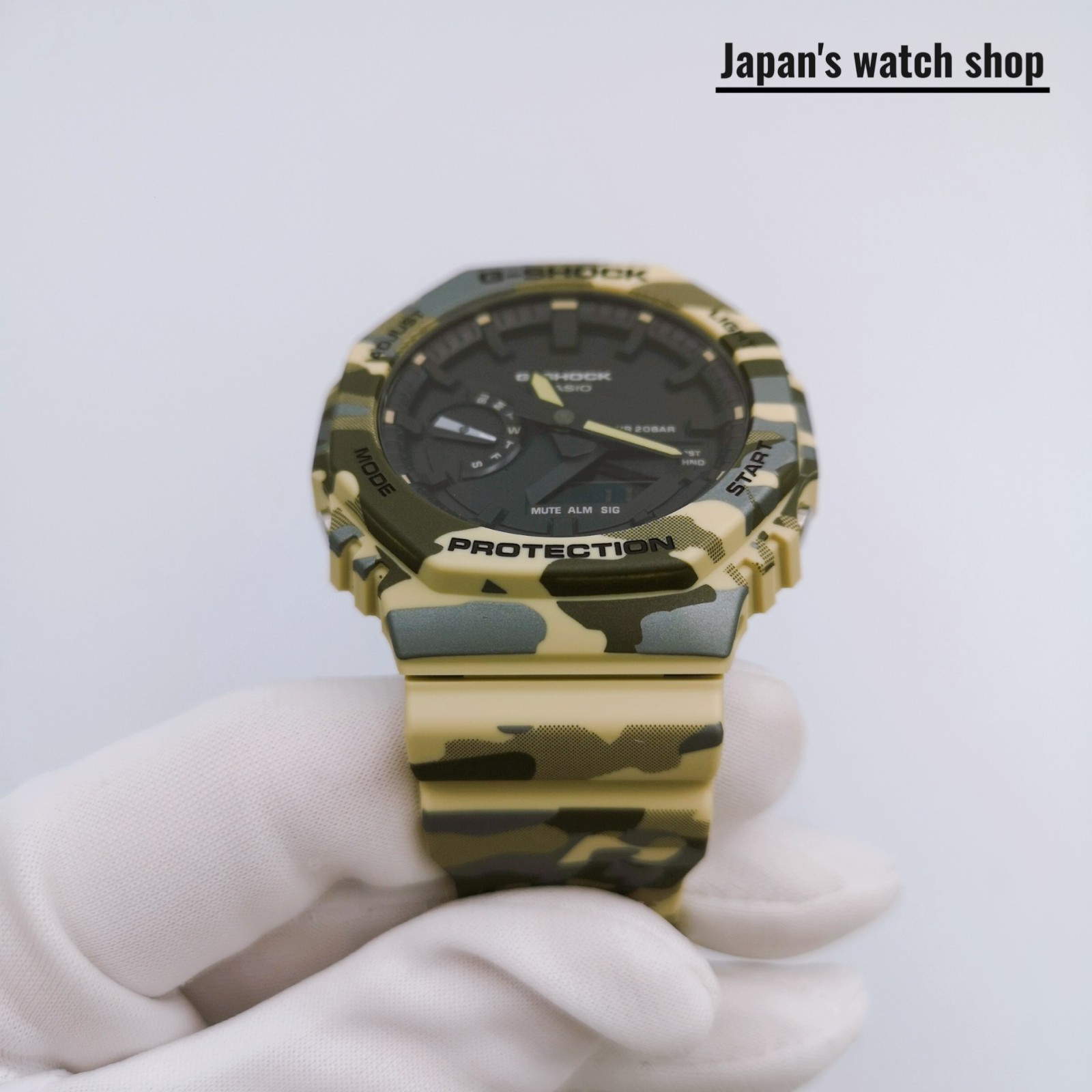CASIO G-SHOCK GA-2100CM-5AJF Black Camouflage Green Unisex Watch New in Box