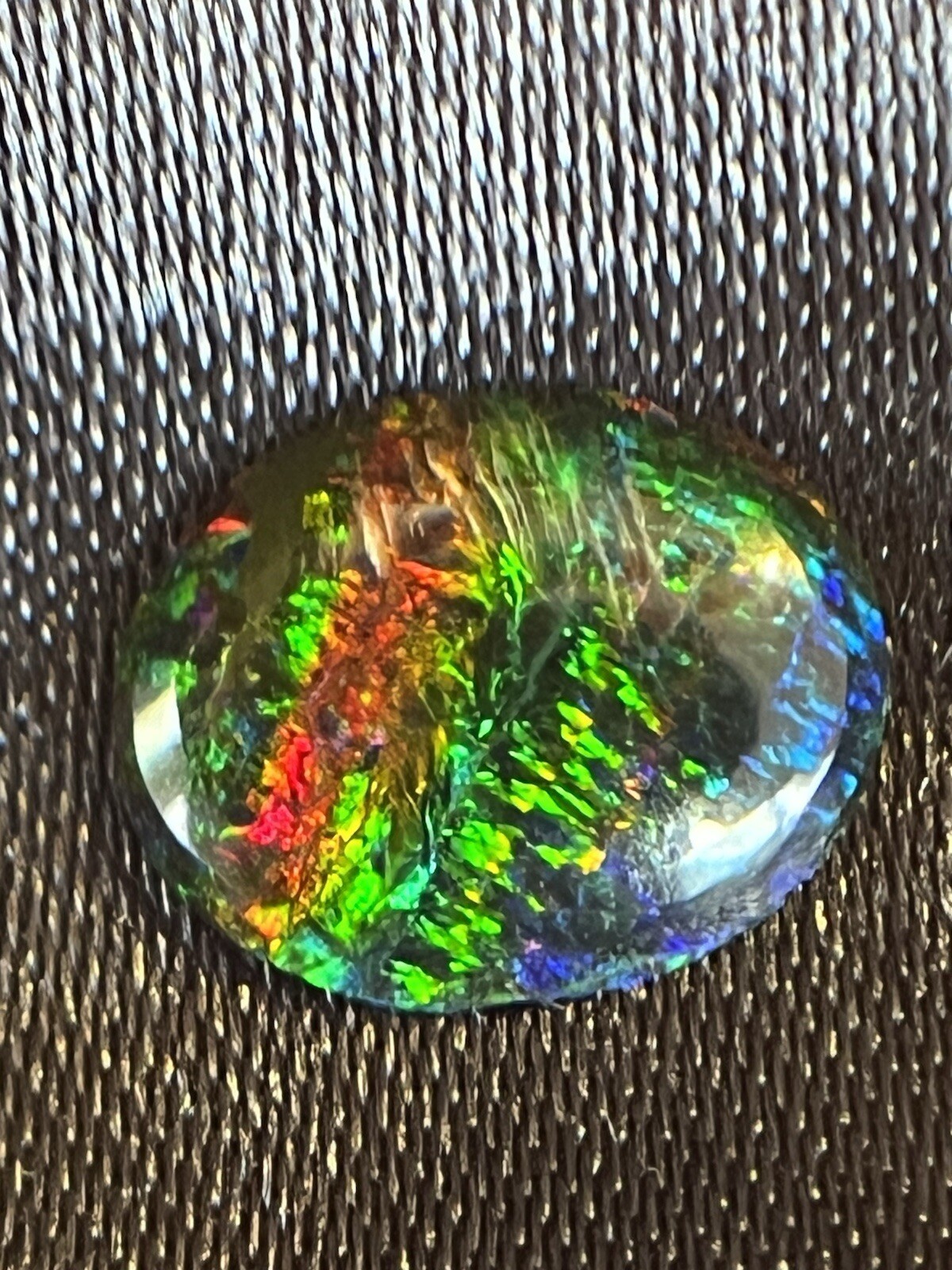 1 Ct. Black Opal Cabochon Stabilized 9.2mm X 11.3mm X 2mm