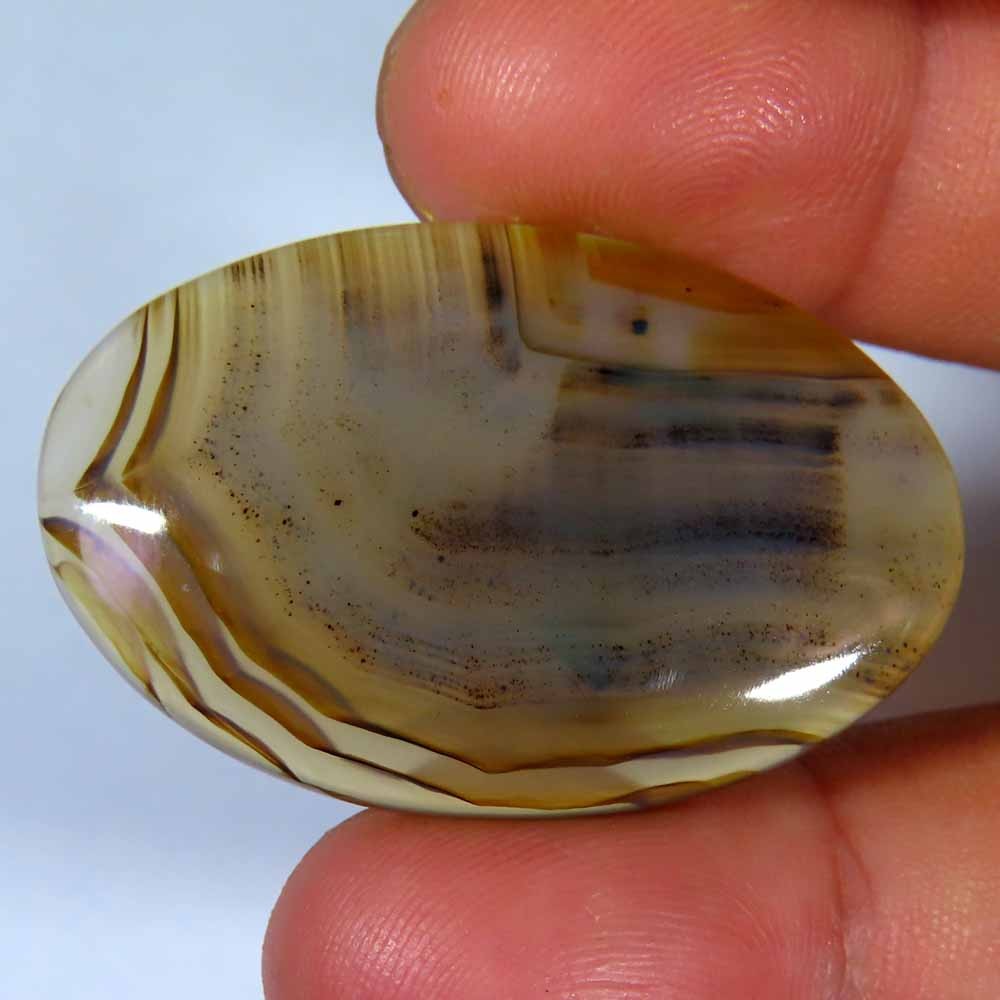 40.55Cts 100%Natural Montana Agate Oval Cabochon 24x37x5mm Loose Gemstone