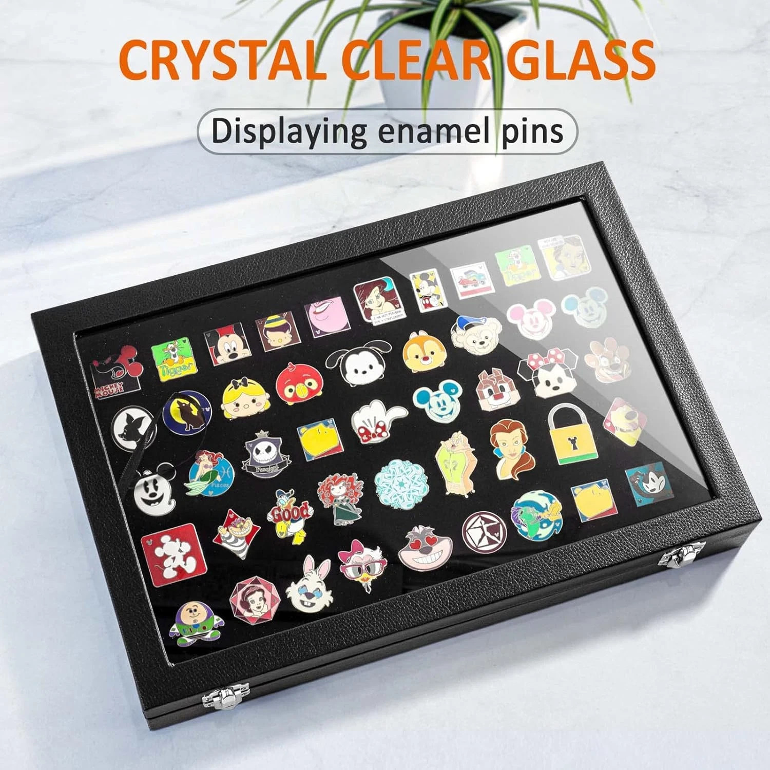 Enamel Pin Display Case, Pin Collection Holder, 14″ X 9″ Shadow Box Frame for Pi