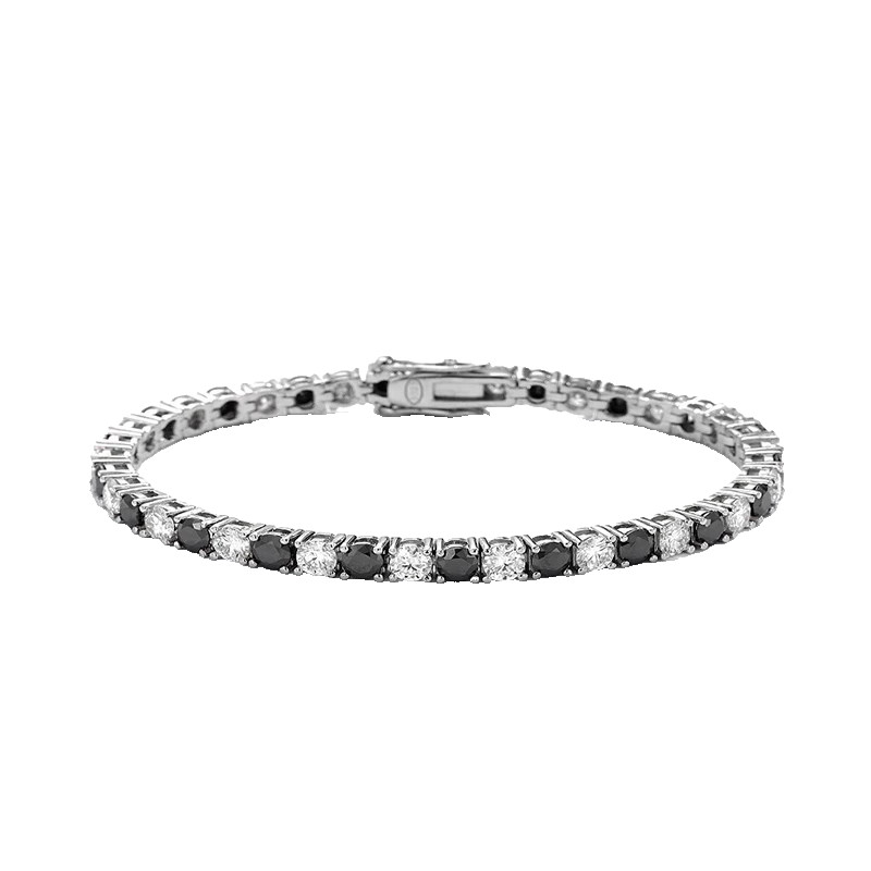 7.0ct Lab-Created Round Shape Diamond Test Pass Tennis 21cm Bracelet VS1/D