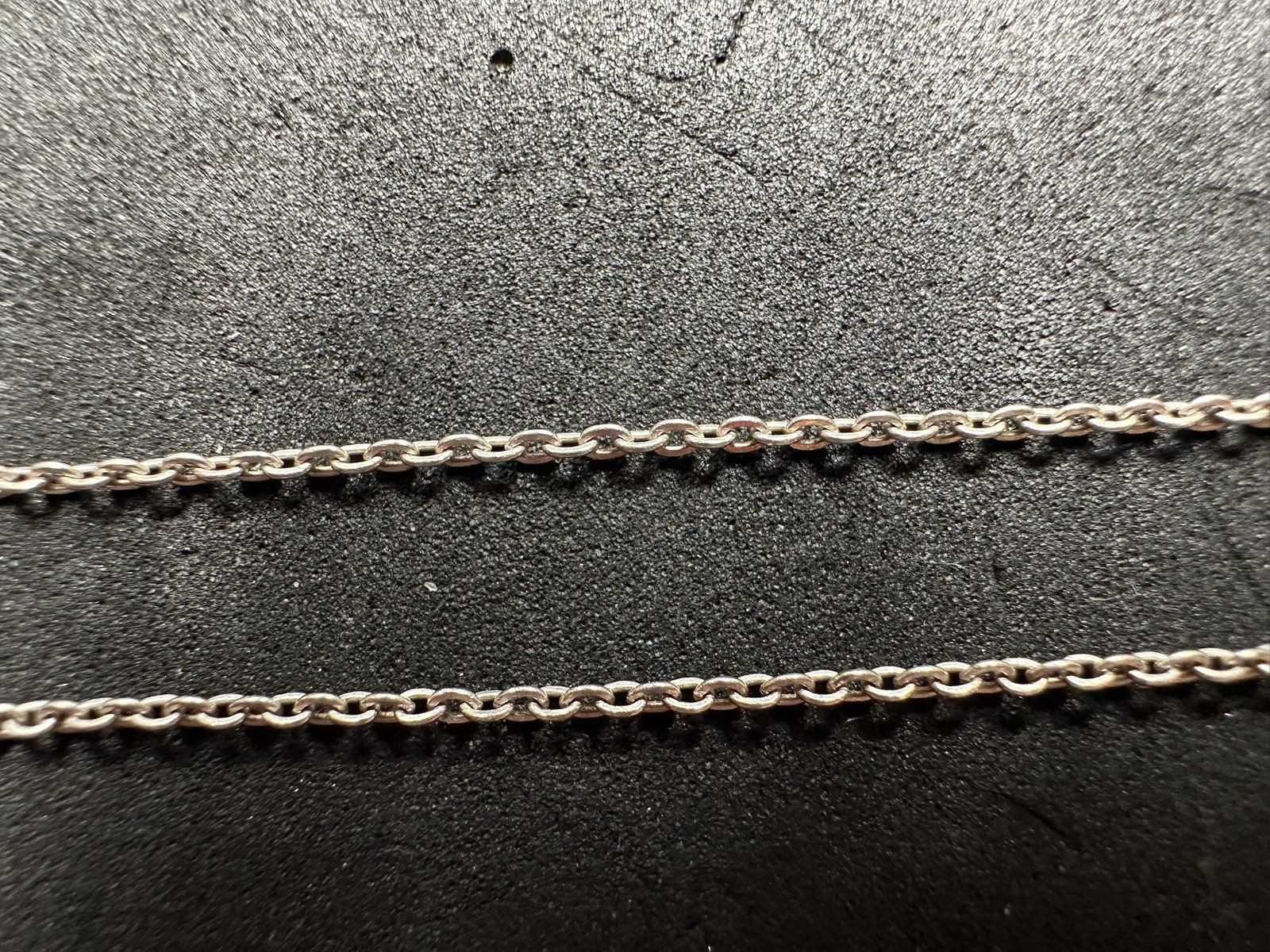 1.90g Vintage Sterling Silver 925 Adjustable Cable Chain Link Necklace 18 in M