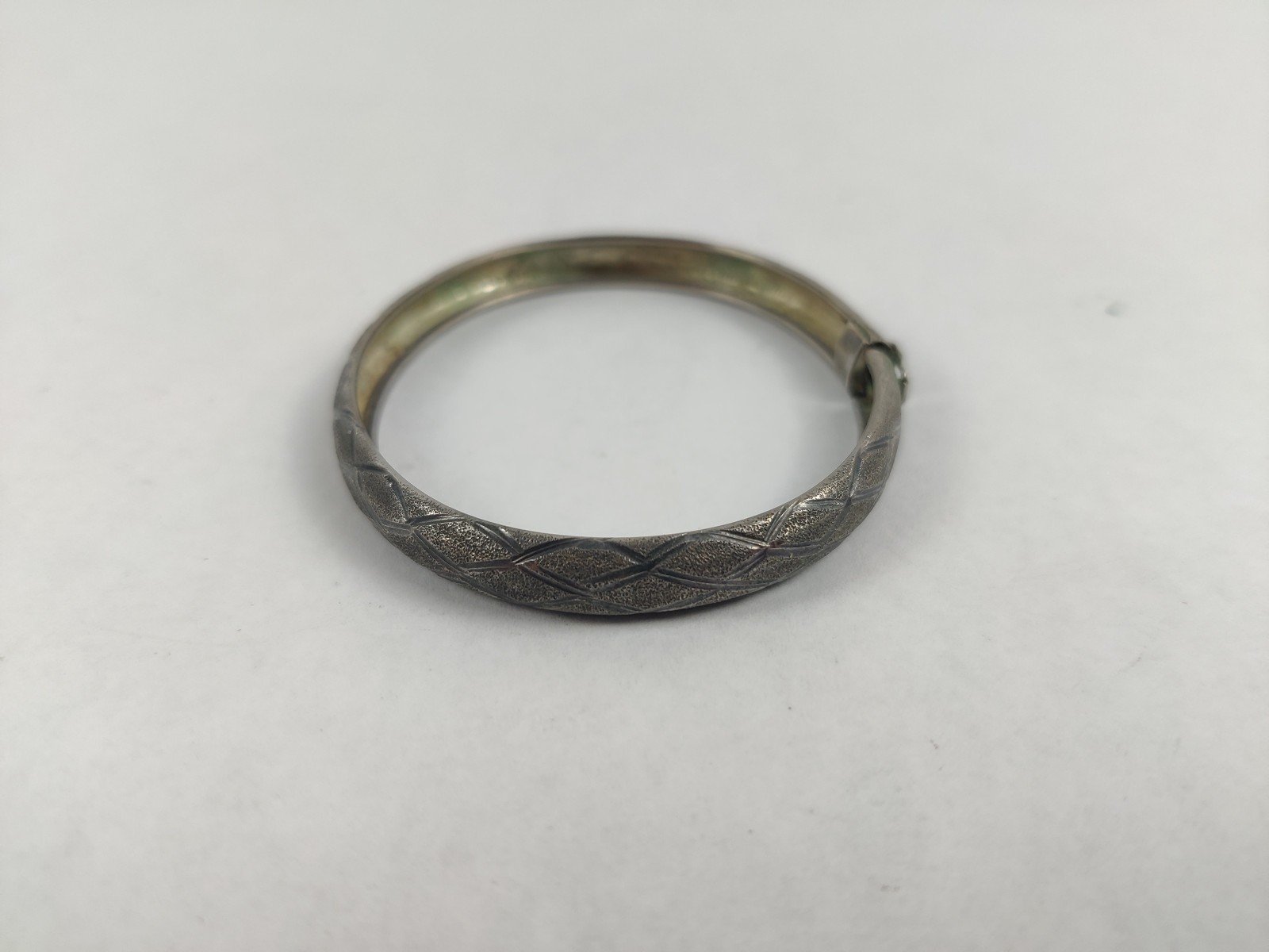 Sterling Silver – Marked 925 FA – Bangle Bracelet 7.6g Used