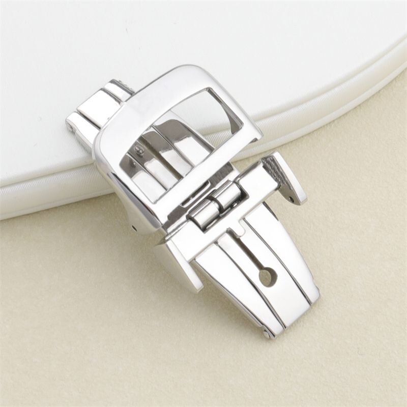 14 16 18mm Silver Gold Deployment Butterfly Buckle Fits Jaeger LeCoultre Straps