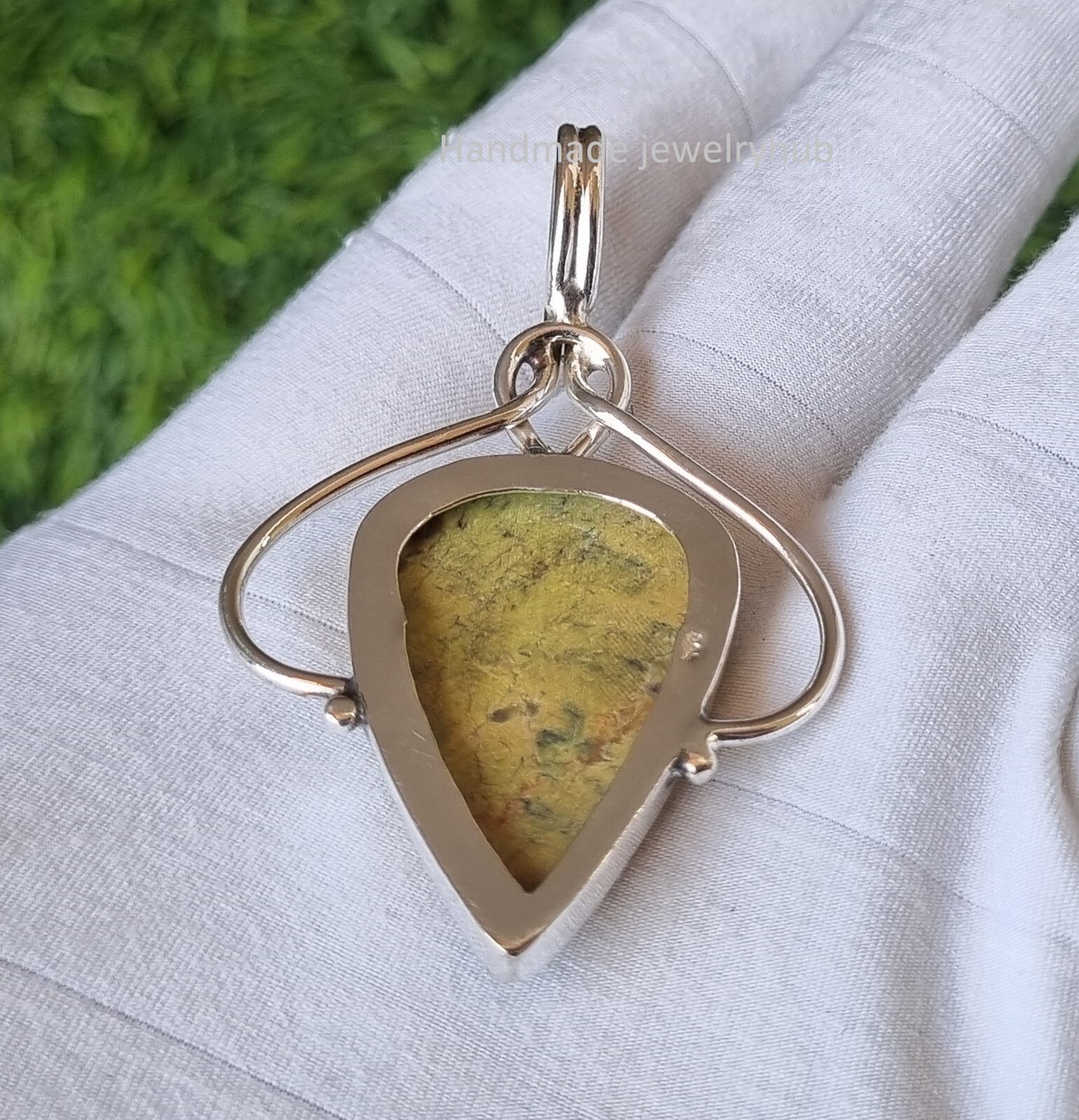 Cute Atlantisite Gemstone 925 Sterling Silver Handmade Astounding Pendant PG3638