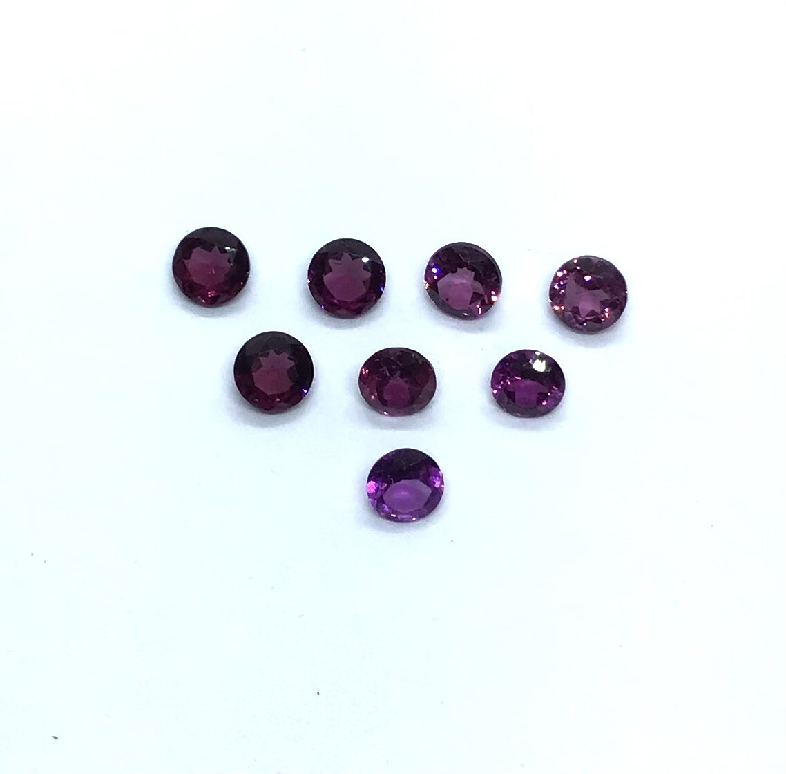 Pink Rodholite Garnet Round Cut Faceted Natural Loose Gemstone Making Jewelry