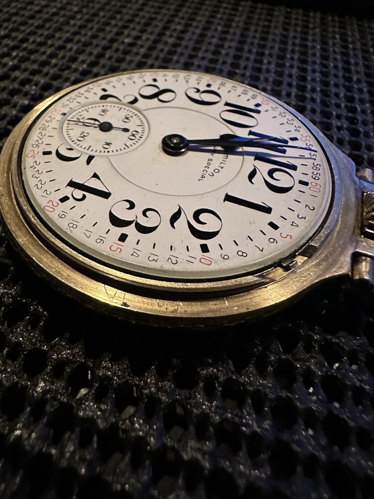 ANTIQUE 16S HAMILTON RAILWAY 992B POCKET WATCH – 21 JEWELS – 6 POSITION WORKING