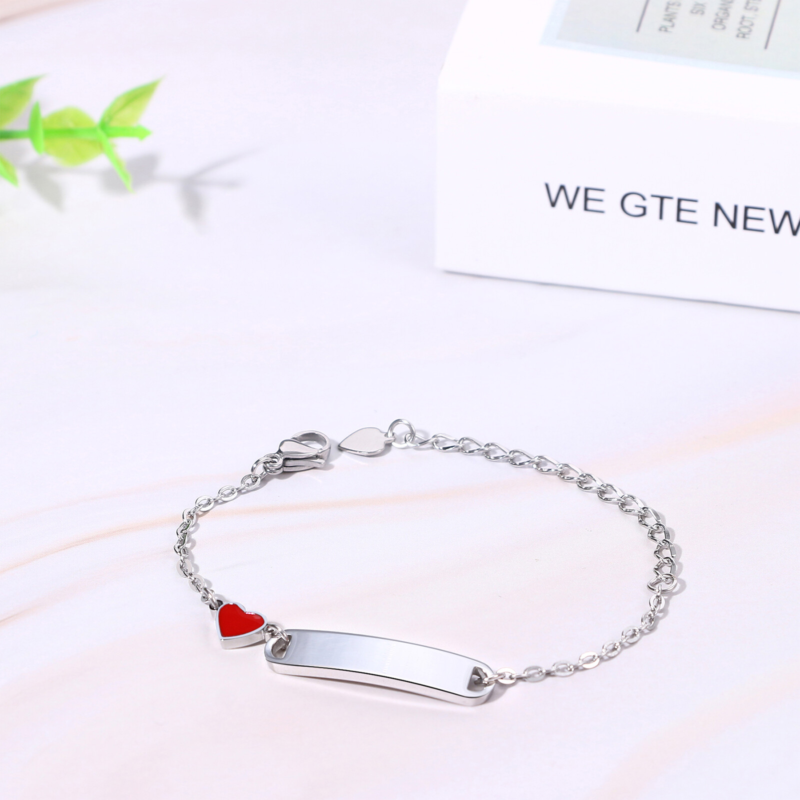 Personalized Kids Name Engraved ID Custom Stainless Steel Bracelet for Children