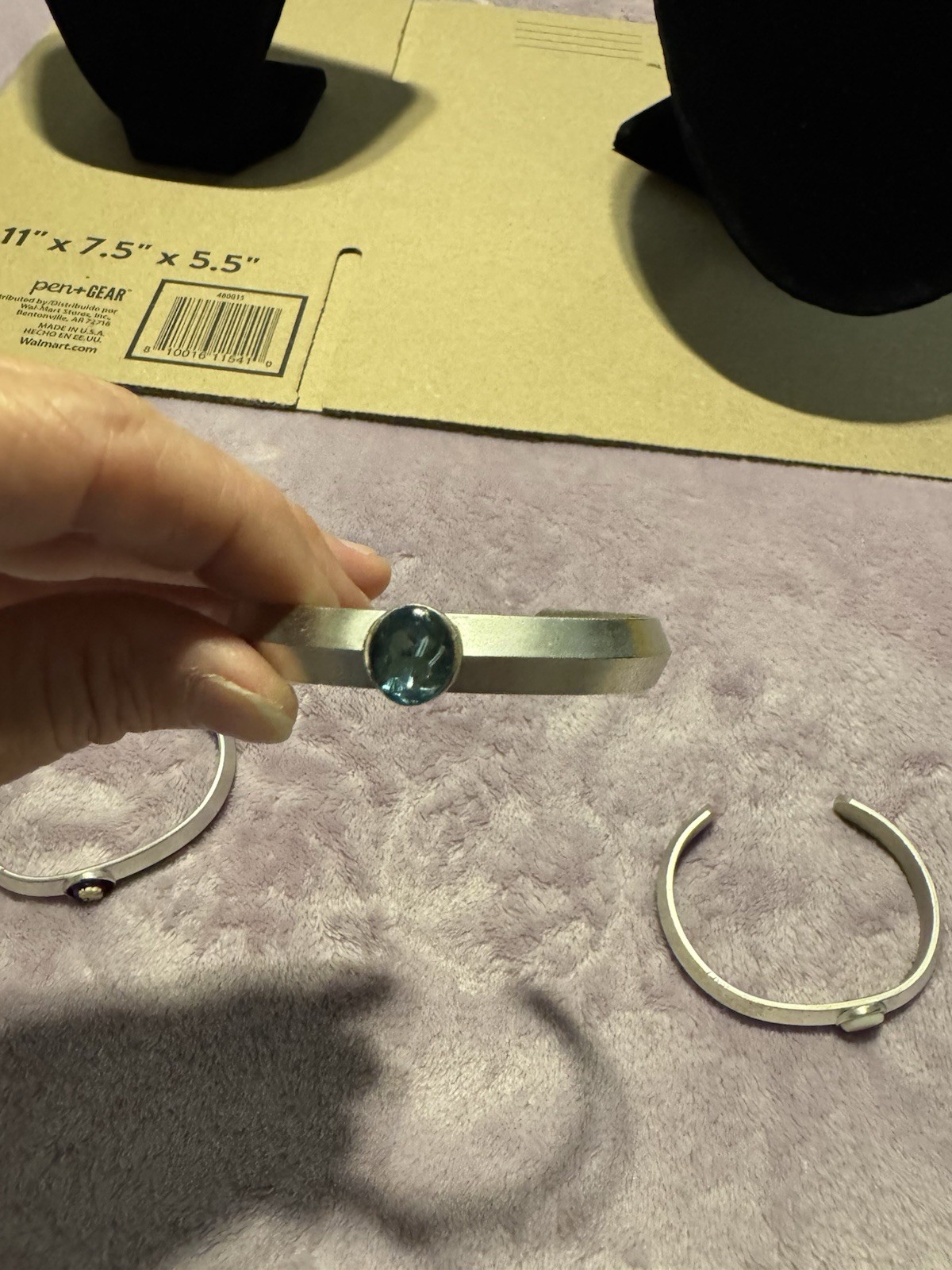 3 Different Beautiful Stainless Bracelets Silver Tone