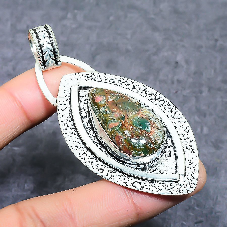 Ruby In Kyanite Gemstone Handmade 925 Sterling Silver Jewelry Pendant 2.76″
