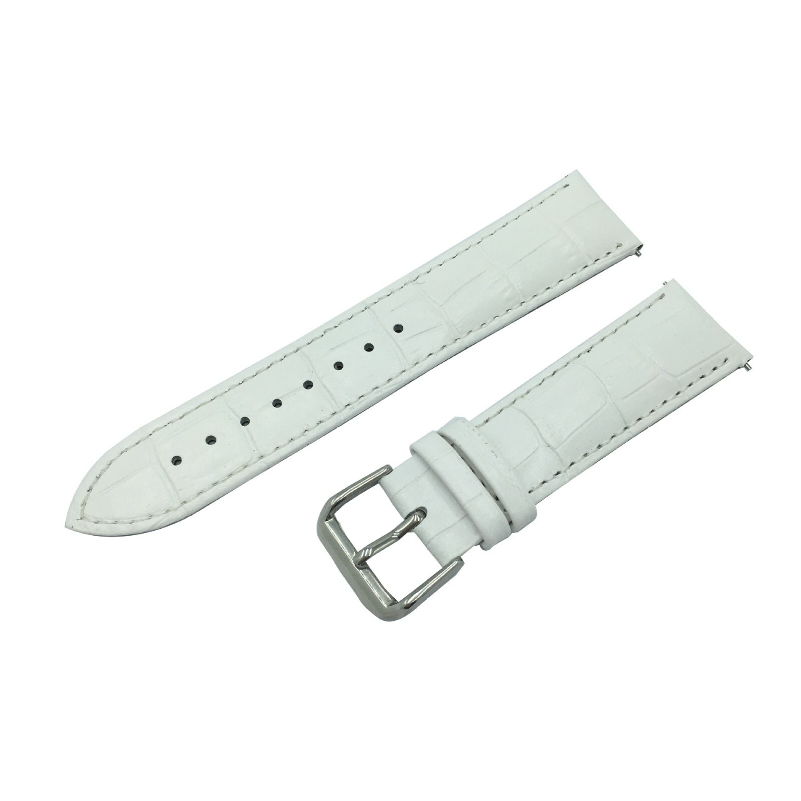 18mm 20mm 22mm Quick Fit Alligator Grain Genuine Leather Watch Band Strap
