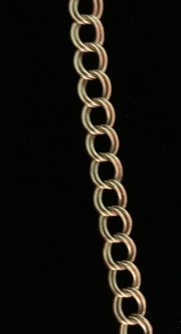 925 Sterling Silver Double Link Chain Bracelet. App 7” Long. 8.19g