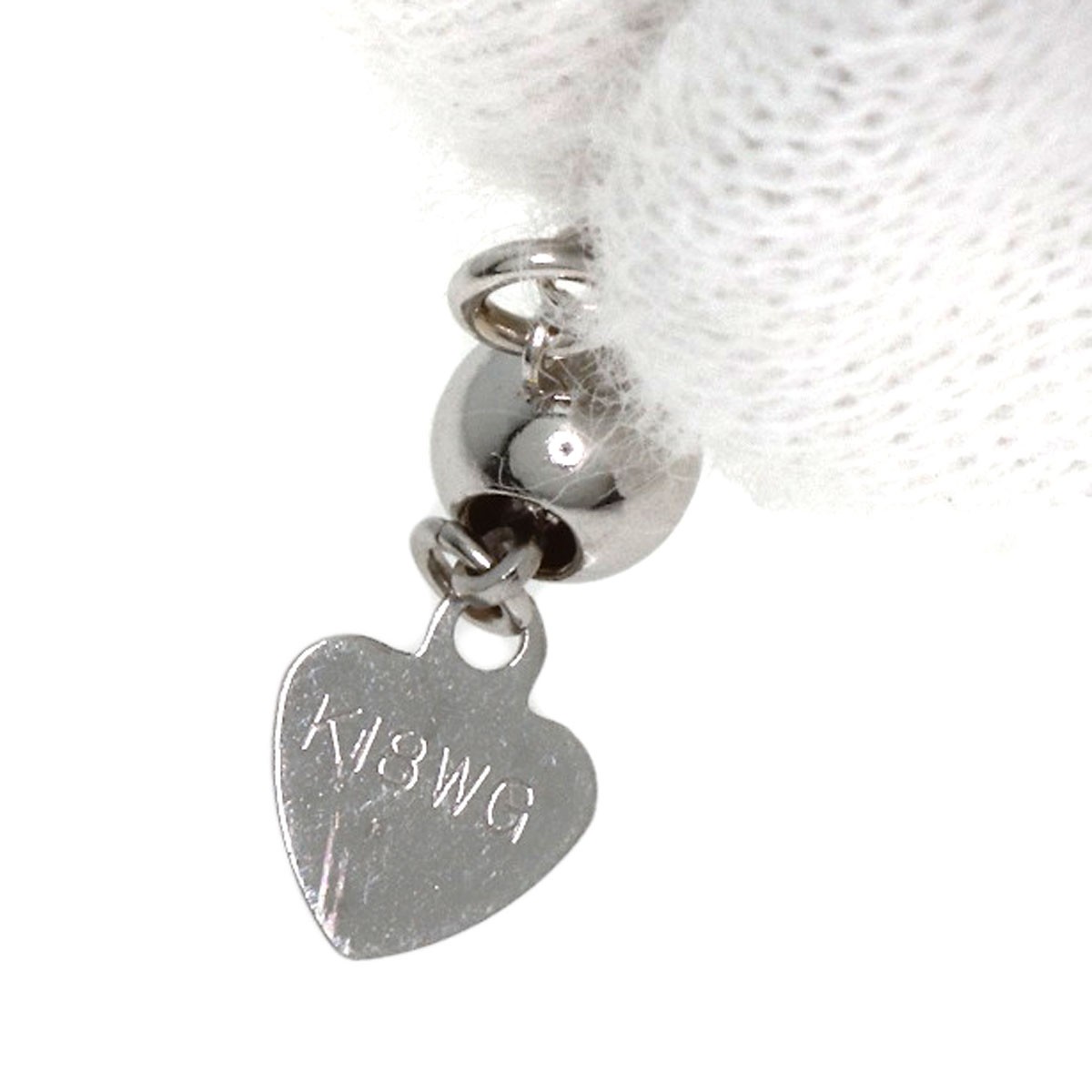 Chain 17.7″ Necklace K18 White Gold 3.6g