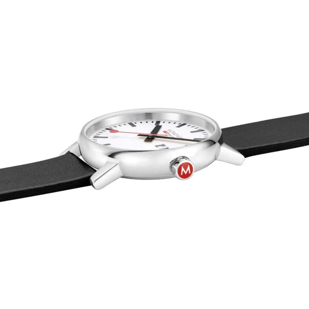 Mondaine Evo2 Men’s Watch MSE.40210.LBV Big Date White Dial Leather Strap 30M