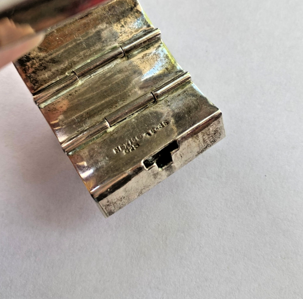 Signed Mexico 925 Heavy Sterling Silver Modern Wide Link Bracelet 173 Grams