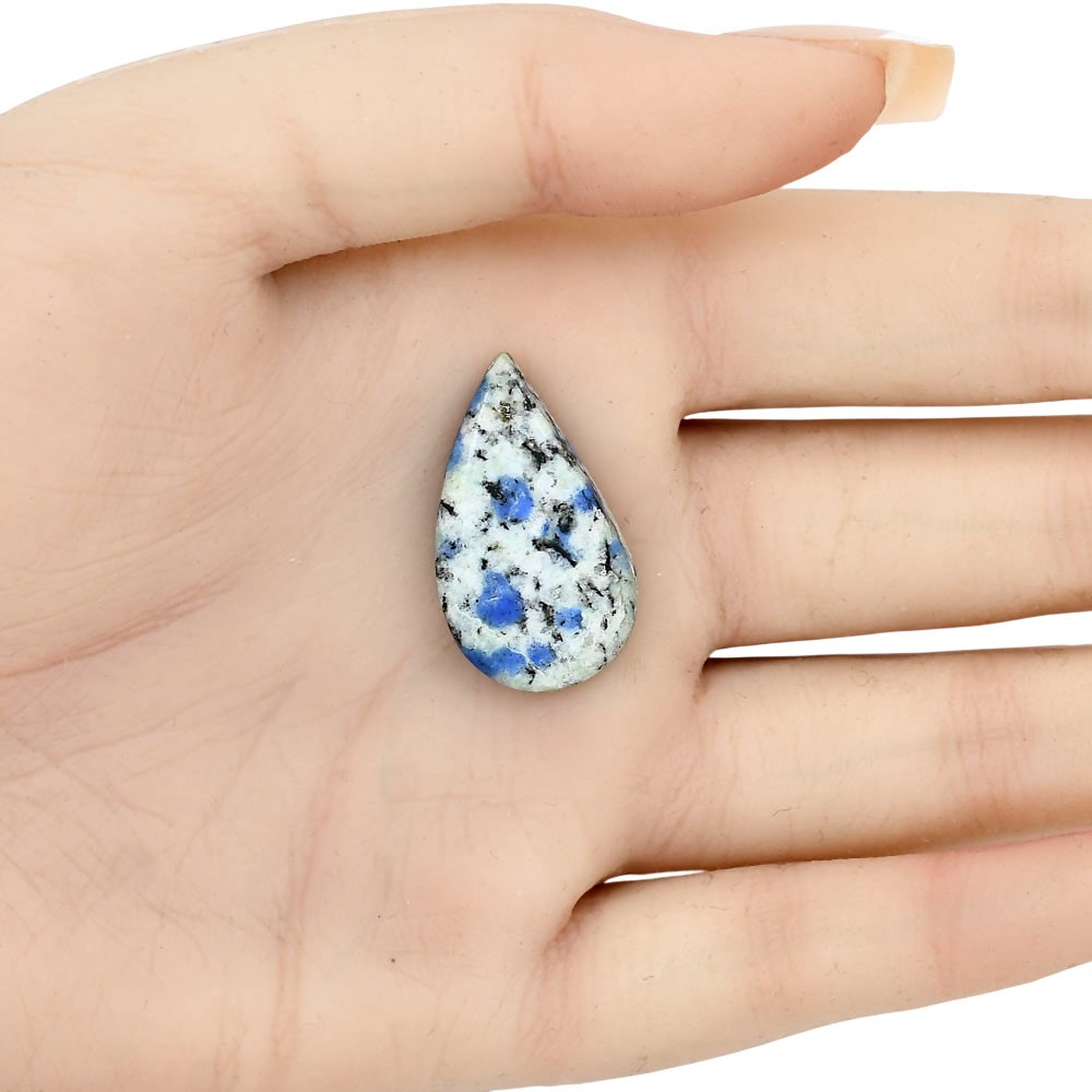 Natural K2 Blue – Azurite In Quartz 27.93x16x4.7 mm Fancy Gemstone LS03456-57