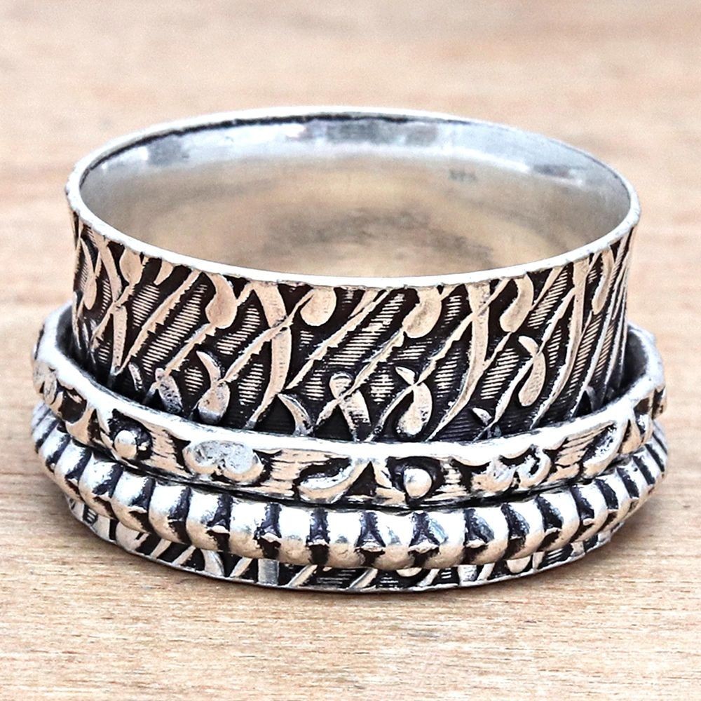 Spinner Anxiety Handmade Silver Jewelry “8”