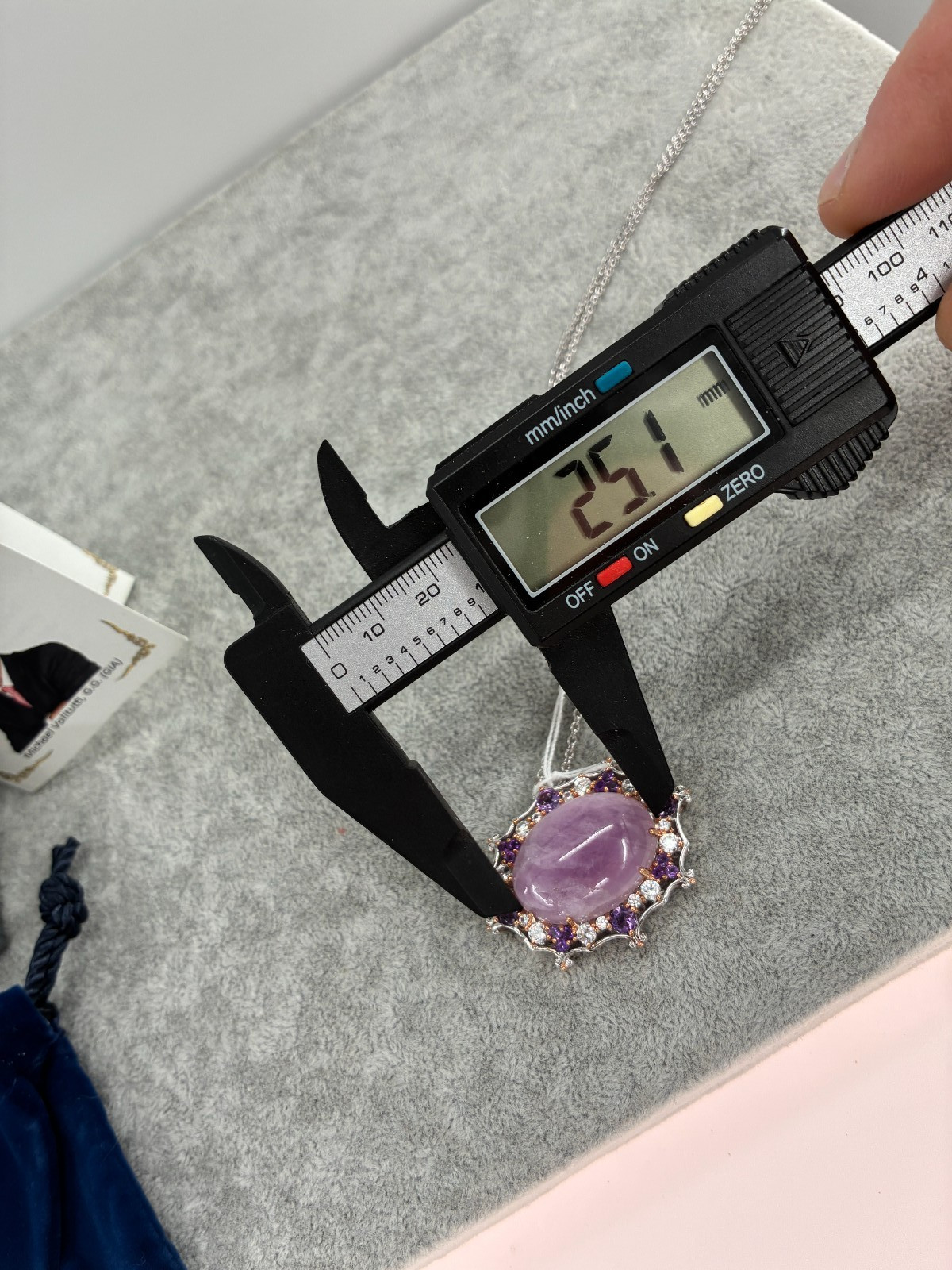 Michael Valitutti Gems en Vogue Kunzite Amethyst Silver Palladium Necklace HN925