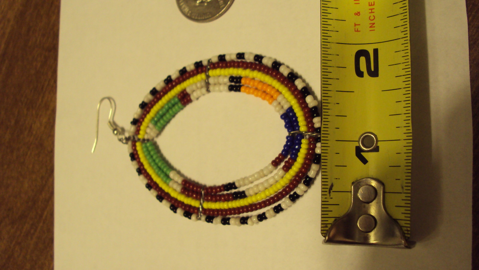 Maasai Beaded Earrings Kenya Africa tear drop rr masi bridal design ornament