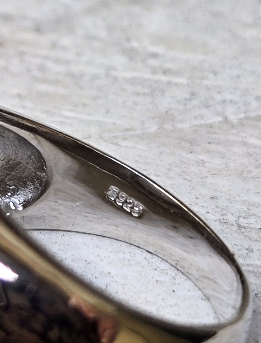 13mm Mabe Pearl Sterling Silver Ring