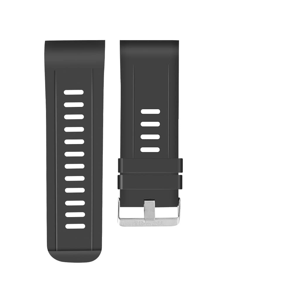 Rainbuvvy Wrist Strap Replacement Smart Watch Accesseries 32CM, Black