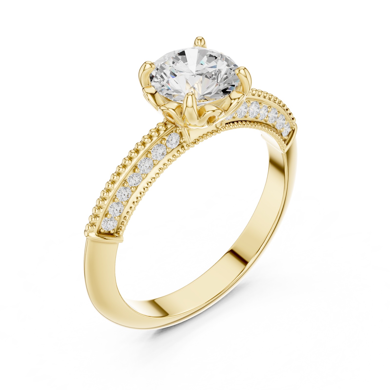 Certified 1.1 Ct Lab Grown Diamond Ring Women Luxury Jewellery 14K Gold Over