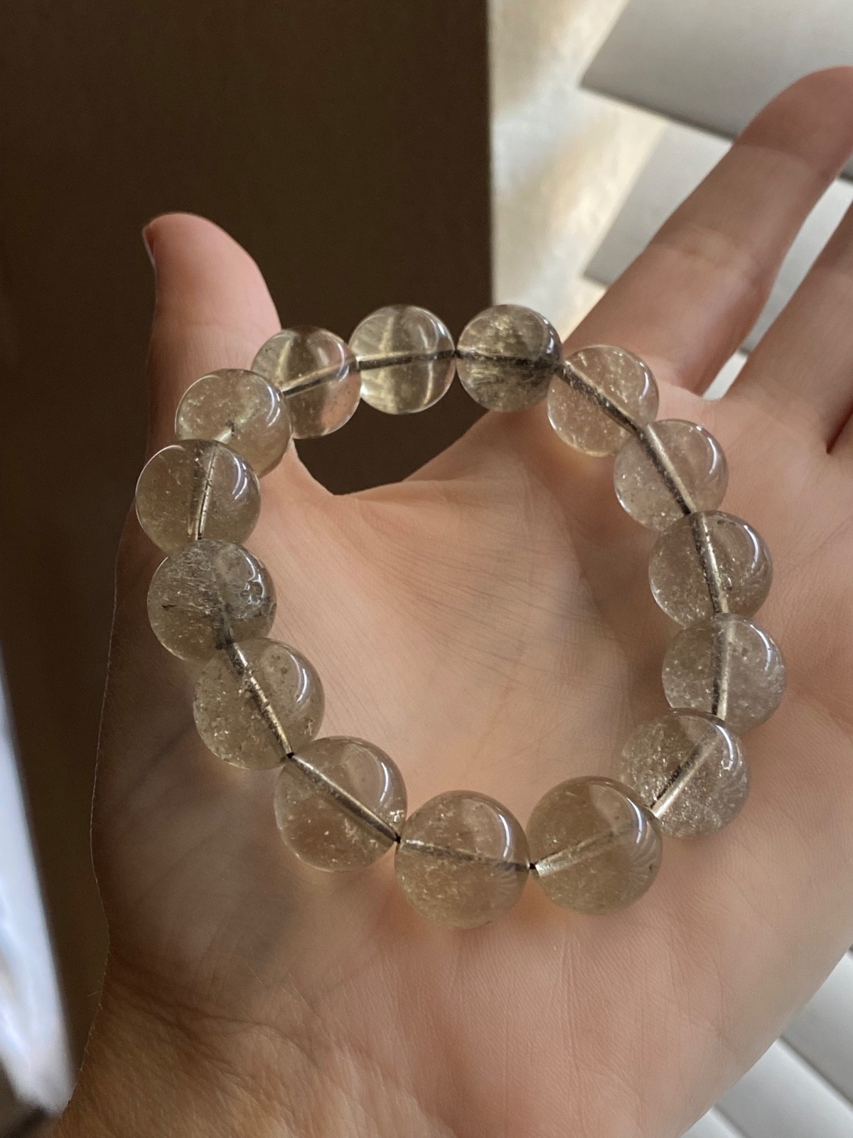 ☀️ Genuine Libyan Desert Glass Bracelet ☀️ 14.2mm Beads | 7 inch