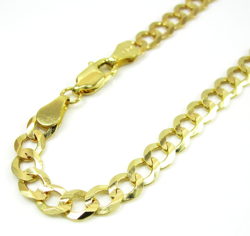 4.90 Grams 4.5mm 8.5″ Mens 10k Yellow Gold Franco Curb Cuban Miami Bracelet