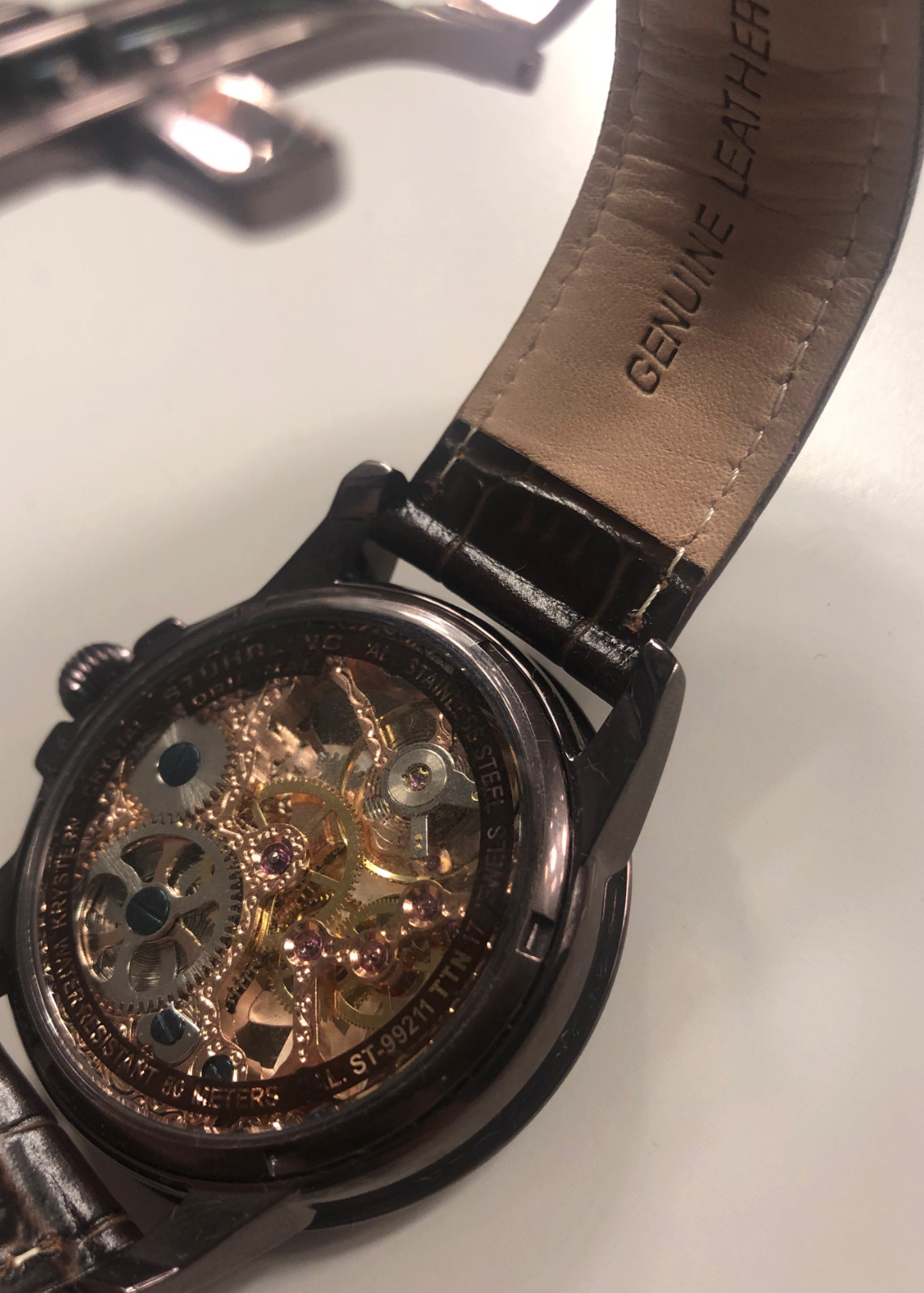 Stuhrling ‘Brumalia’ Mechanical Bronze Stainless Steel Men’s Watch