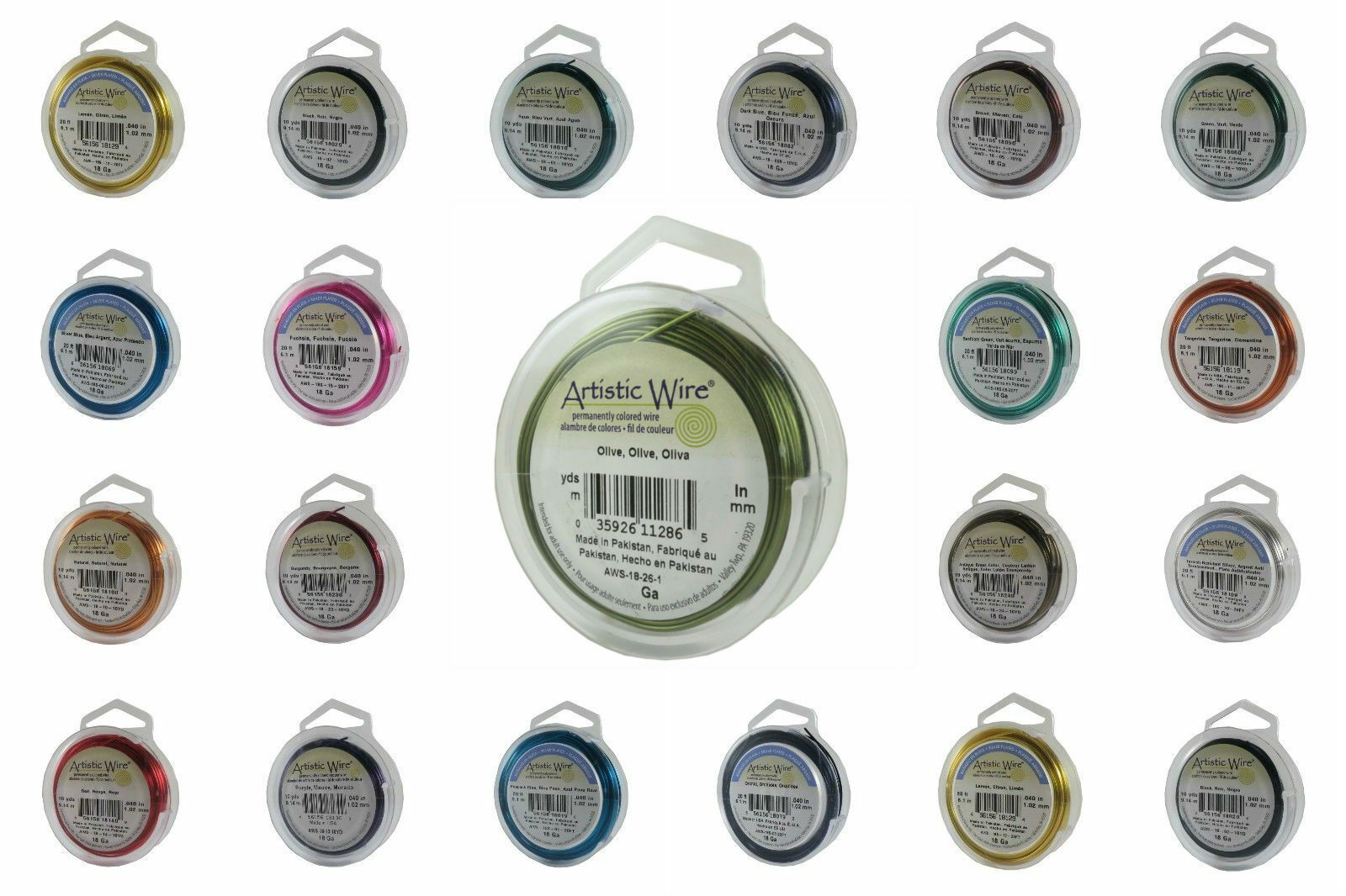 ARTISTIC WIRE Round Copper Craft REGULAR Spool 30 colors