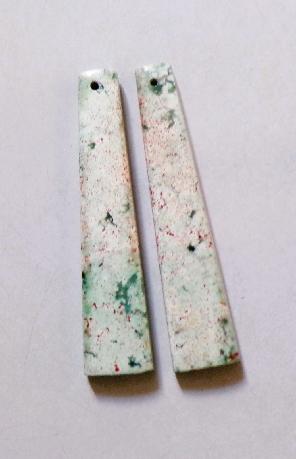 26.75 Cts Natural River Jasper Drilled Cabochon Match Pair Gemstone 45X10MM 10