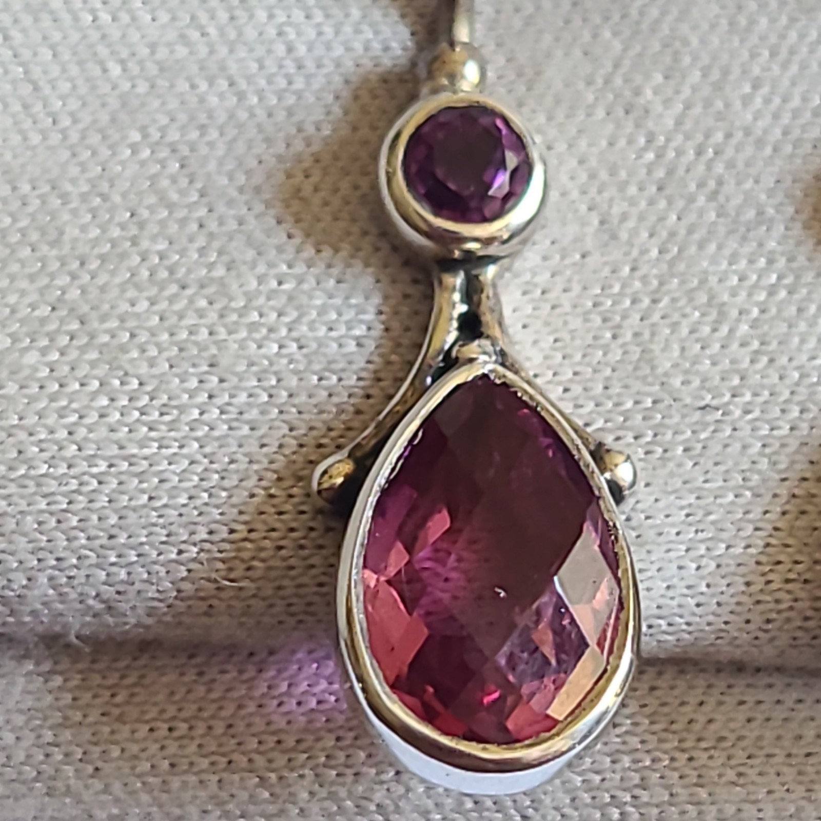 Beautiful SAJEN Purple Amethyst French Wire Earrings Sterling Silver 925
