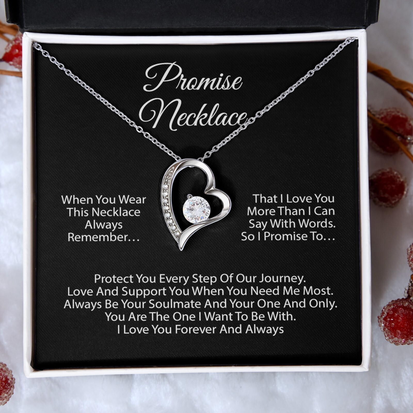 Promise Necklace For Soulmate, Valentine Gift, Birthday Gift, Anniversary Gift