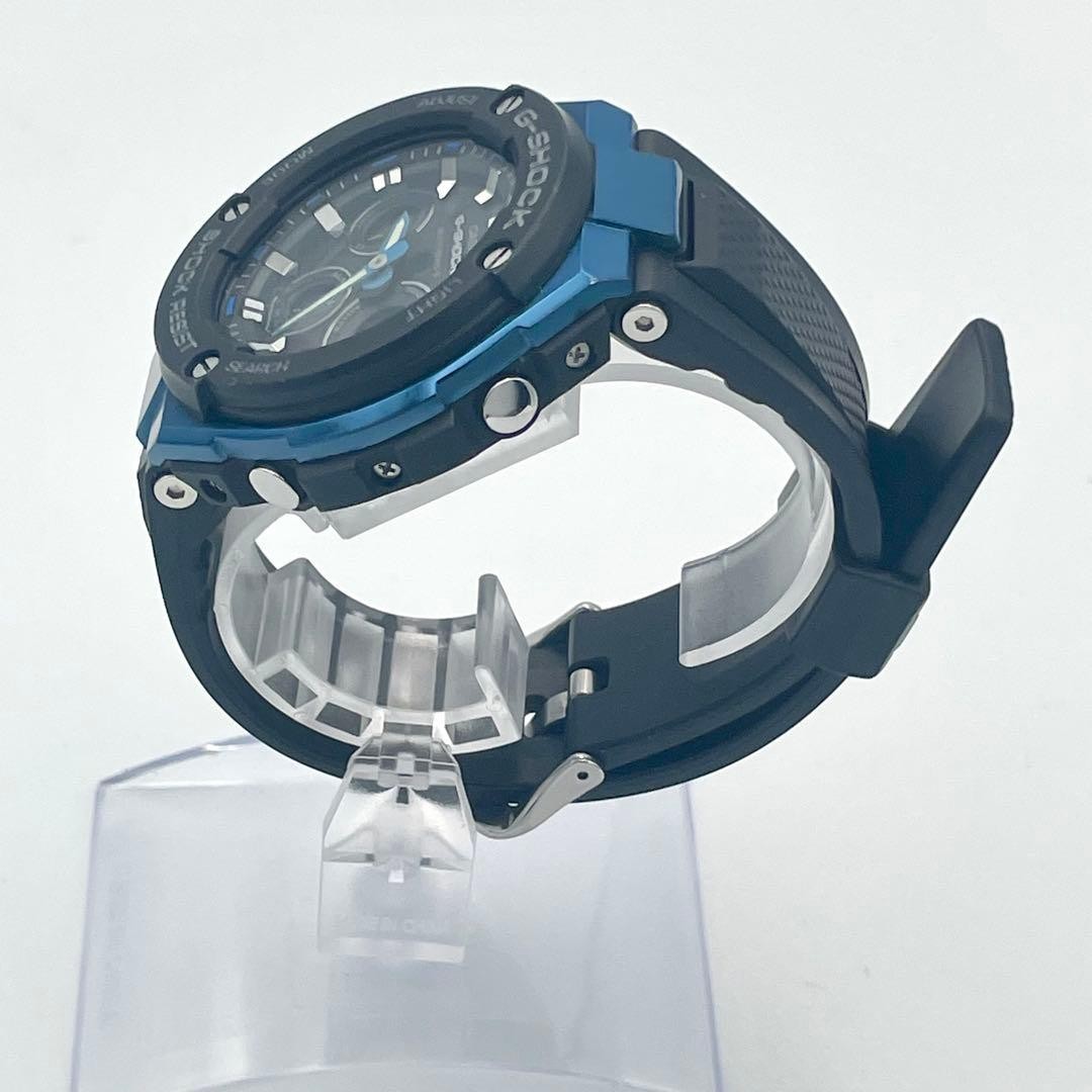 CASIO G-SHOCK GST-W300G-1A2JF Blue Black Analog Digital Watch Used Japan