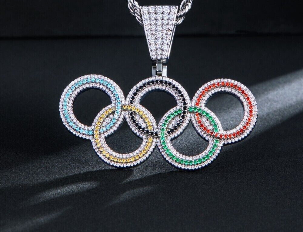 Round Cut Simulated Diamond Stunning Fancy Charm Pendant 14K White Gold Plated
