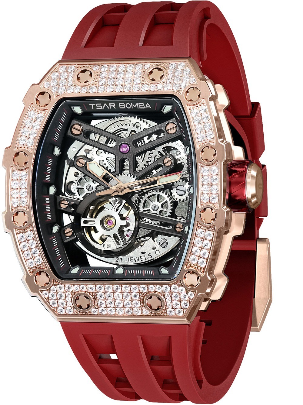 Tsar Bomba TB8208D-07 Mens Watch Elemental Zirconia Automatic 44mm 5ATM