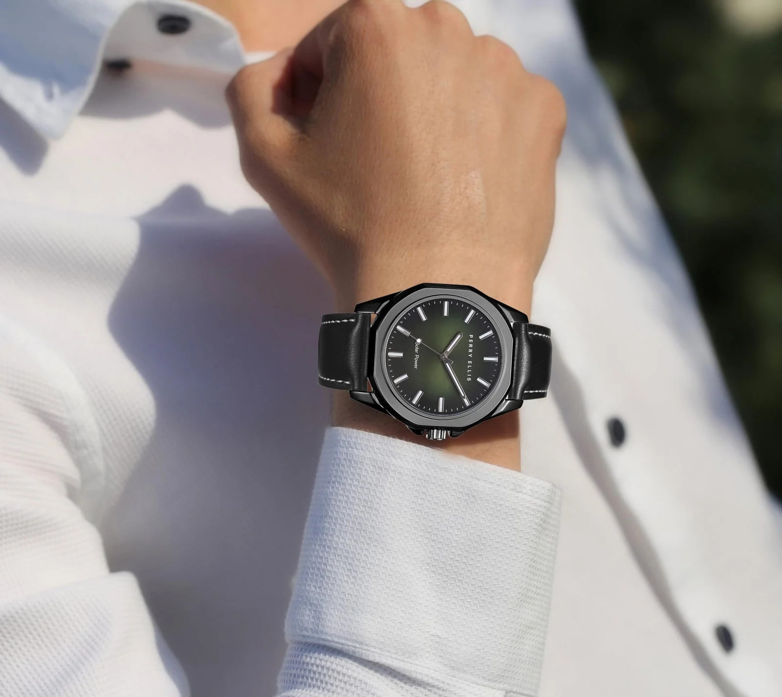 Perry Ellis Solar Powered Mens Watch | Round | 42 MM