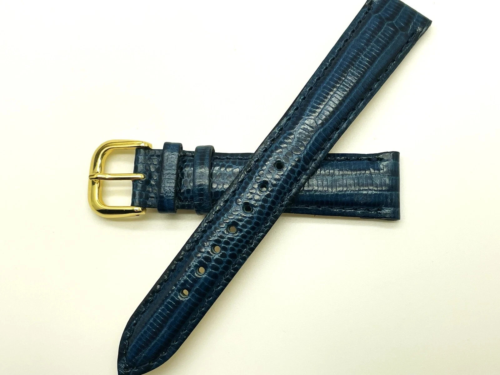 SEIKO LADIES NEVER WORN 16MM BLUE LEATHER REPLACEMENT DRESS BAND 890-16