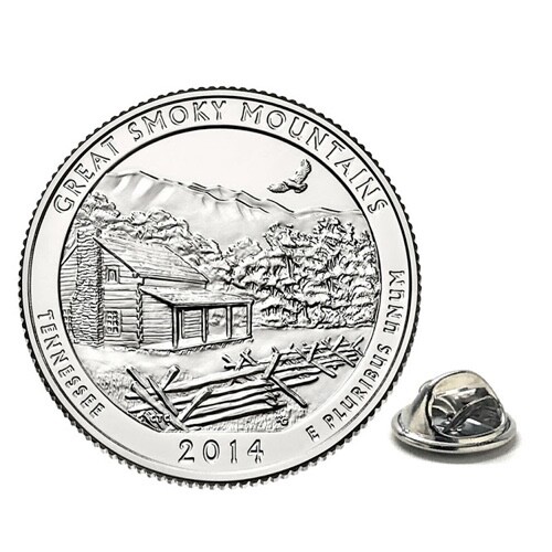 Lapel Pin Great Smoky Mountains National Park Coin Pin Uncirculated 2014