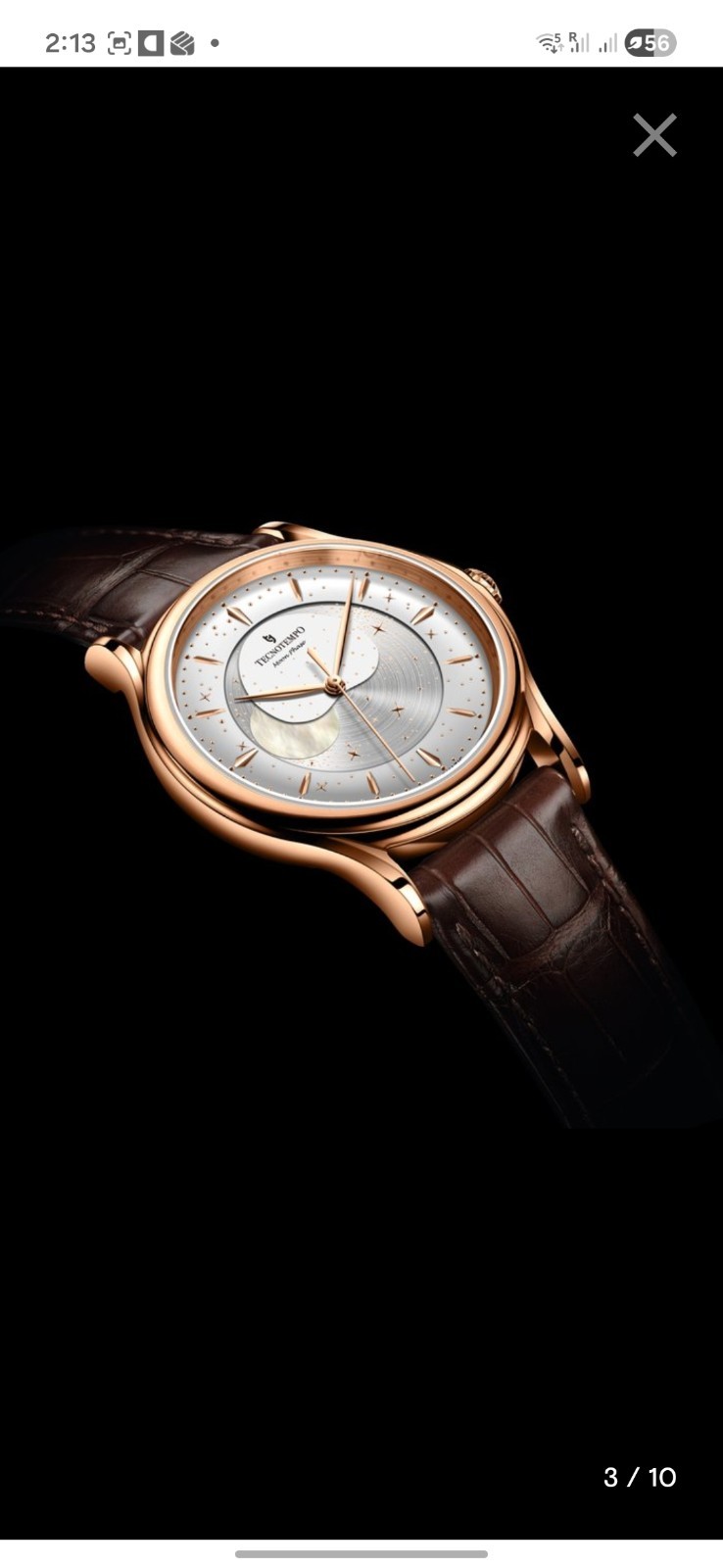 Tecnotempo Orbital Moon Phase Gold Special Limited Edition