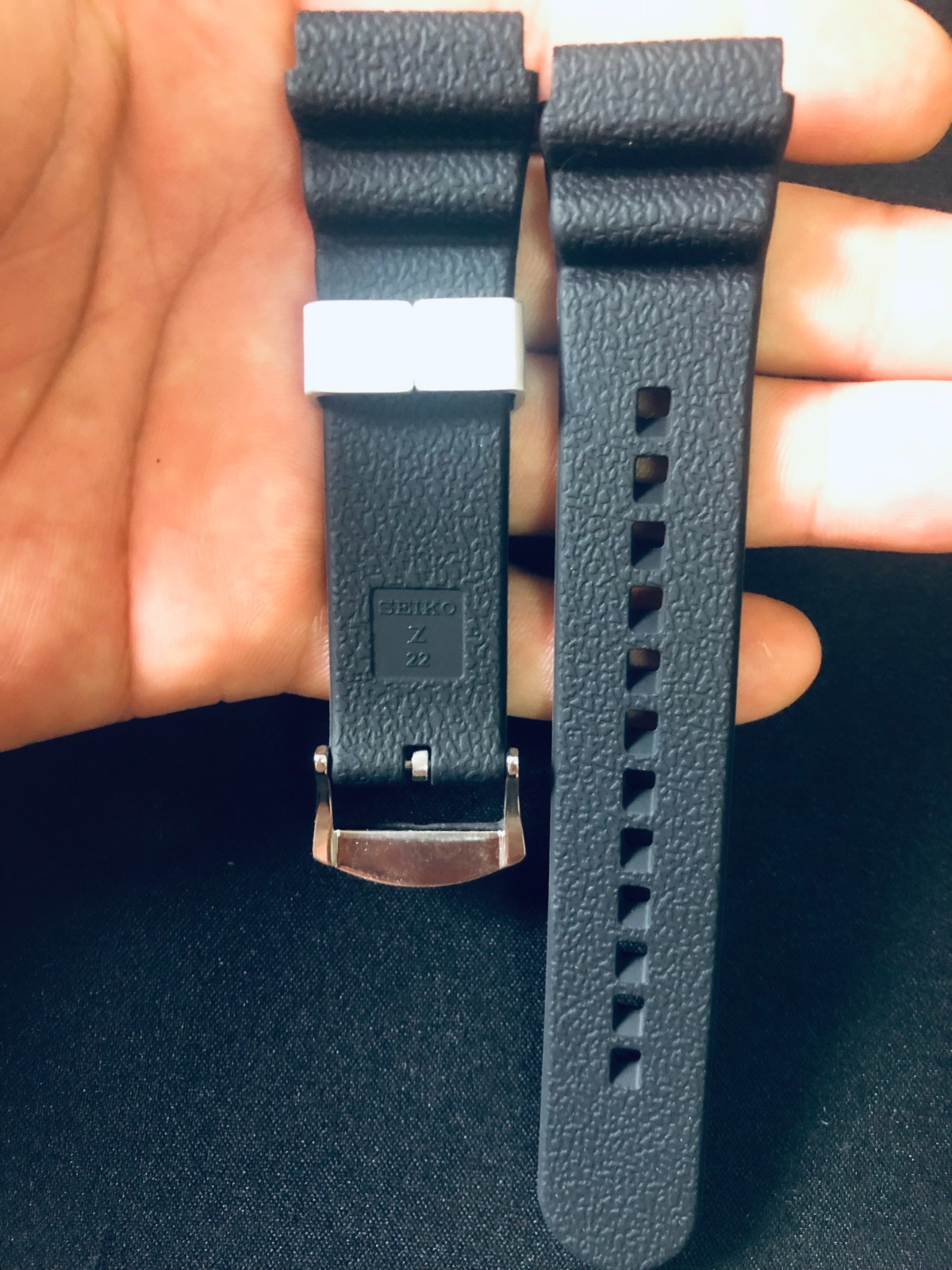SEIKO 22MM BLACK RUBBER STRAP FOR TURTLE SRP777 SKX007 DIVER WATCH BAND