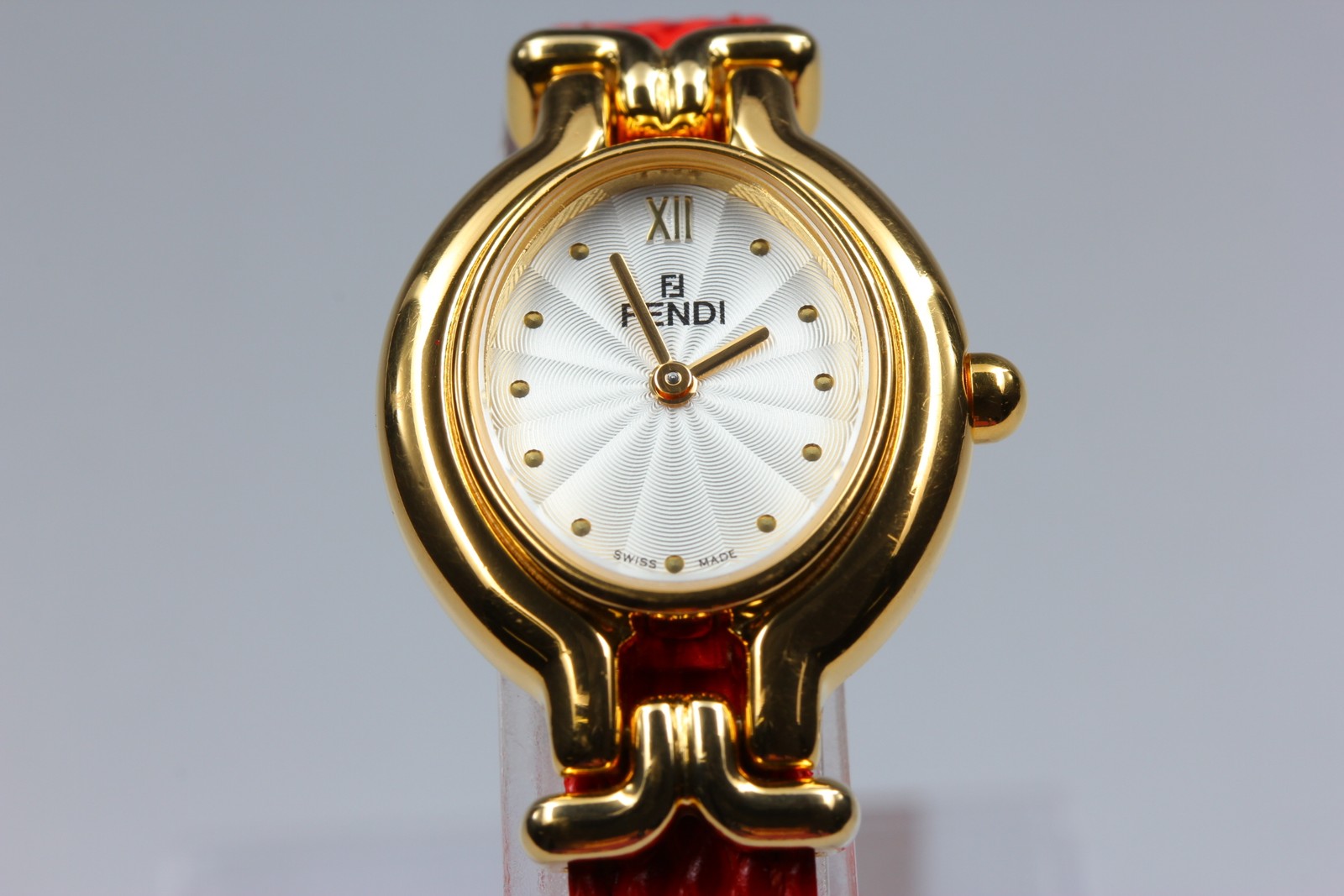 Vintage FENDI 640L Chameleon 5 Colors Belt Gold Women’s Quartz Watch [Box]