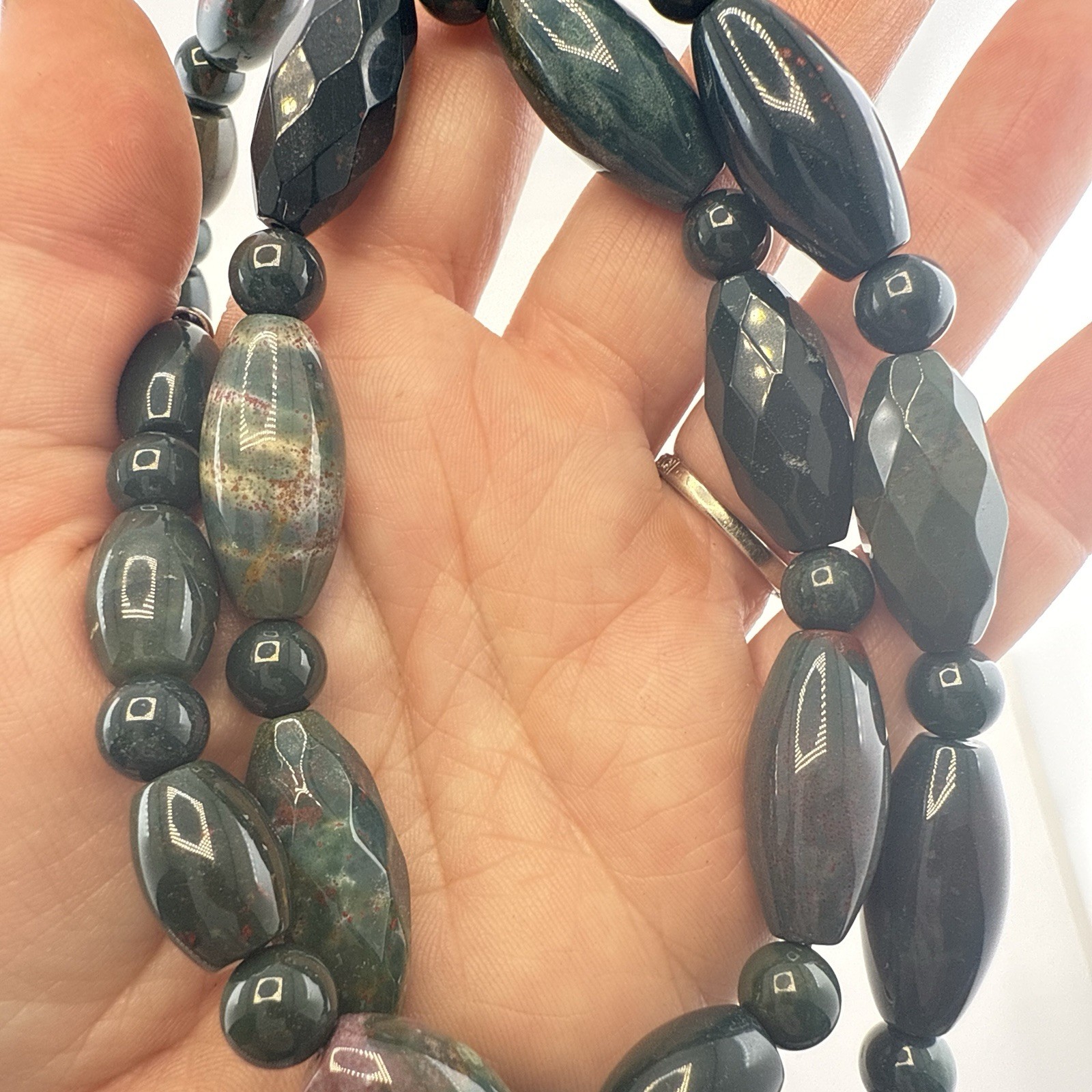 Jay King Necklace Earrings Set Lot Teal Green Blue Beaded Sterling Silver DTR