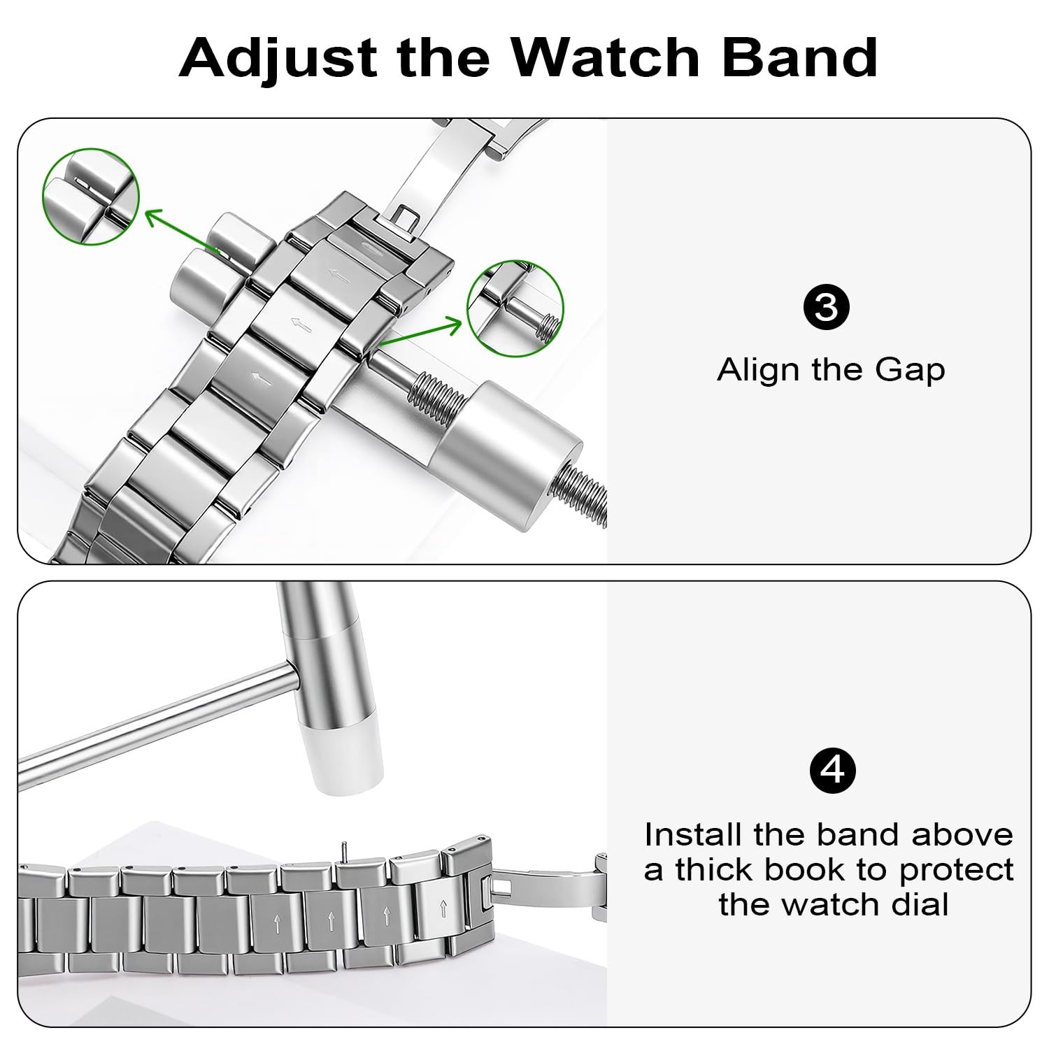 Watch Link Removal Kit Metal Strap Band Adjusting Repair Tool Blue Set