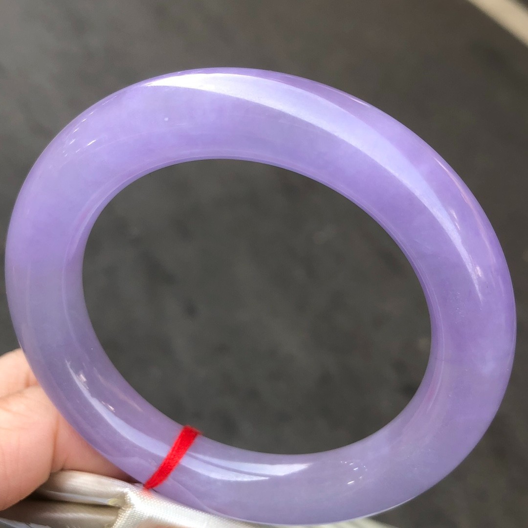 Natural ice Purple&lavender Burmese Jade jadeite amulet Bracelets Bangle 57mm